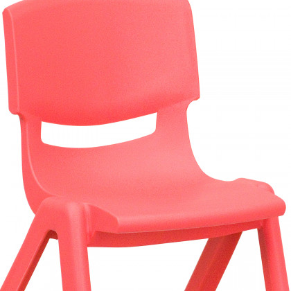 BLNK Whitney Plastic Stackable School Chair 4 Pack - Red, 12"H Seat