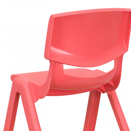 BLNK Whitney Plastic Stackable School Chair 4 Pack - Red, 12"H Seat