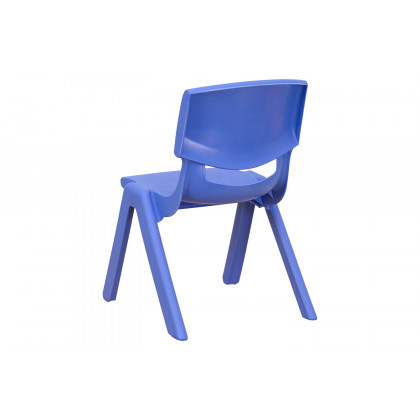 BLNK Whitney Plastic Stackable School Chair 4 Pack - Blue, 10.5"H Seat