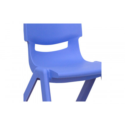 BLNK Whitney Plastic Stackable School Chair 4 Pack - Blue, 10.5"H Seat