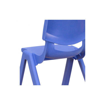 BLNK Whitney Plastic Stackable School Chair 4 Pack - Blue, 10.5"H Seat