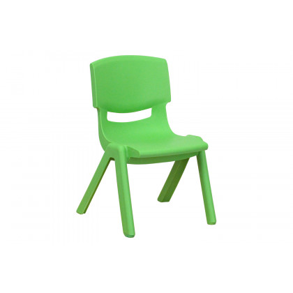 BLNK Whitney Plastic Stackable School Chair 4 Pack - Green, 10.5"H Seat