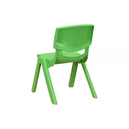 BLNK Whitney Plastic Stackable School Chair 4 Pack - Green, 10.5"H Seat