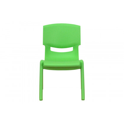 BLNK Whitney Plastic Stackable School Chair 4 Pack - Green, 10.5"H Seat