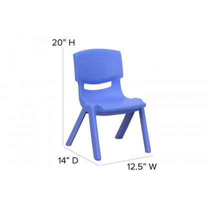 BLNK Whitney Plastic Stackable School Chair 4 Pack - Assorted, 10.5"H Seat