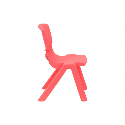 BLNK Whitney Plastic Stackable School Chair 4 Pack - Red, 10.5"H Seat