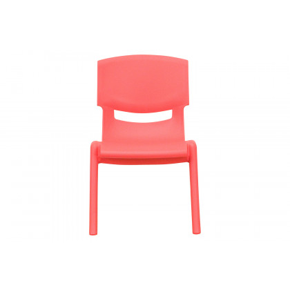 BLNK Whitney Plastic Stackable School Chair 4 Pack - Red, 10.5"H Seat
