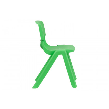 BLNK Whitney Plastic Stackable School Chair 4 Pack - Green, 13.25"H Seat