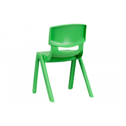 BLNK Whitney Plastic Stackable School Chair 4 Pack - Green, 13.25"H Seat