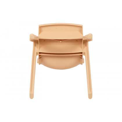 BLNK Whitney Plastic Stackable School Chair 4 Pack - Natural, 13.25"H Seat