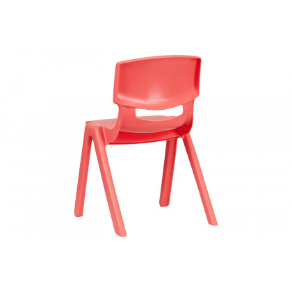 BLNK Whitney Plastic Stackable School Chair 4 Pack - Red, 13.25"H Seat