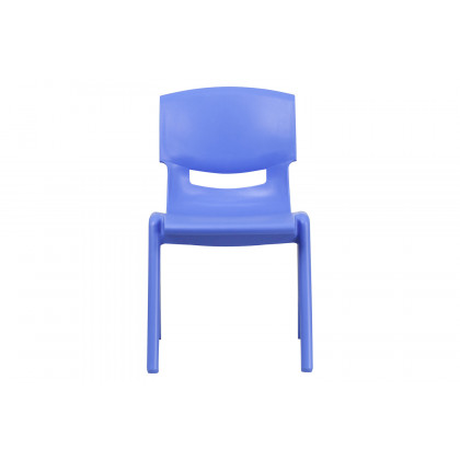 BLNK Whitney Plastic Stackable School Chair 4 Pack - Blue, 15.5"H Seat