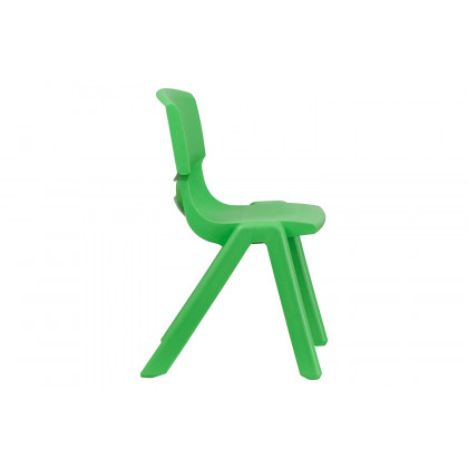 BLNK Whitney Plastic Stackable School Chair 4 Pack - Green, 15.5"H Seat