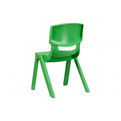 BLNK Whitney Plastic Stackable School Chair 4 Pack - Green, 15.5"H Seat