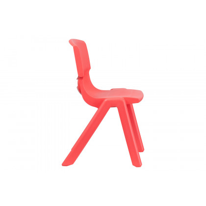 BLNK Whitney Plastic Stackable School Chair 4 Pack - Red, 15.5"H Seat