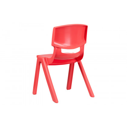 BLNK Whitney Plastic Stackable School Chair 4 Pack - Red, 15.5"H Seat