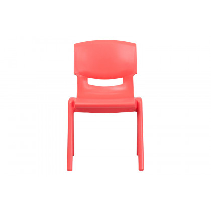 BLNK Whitney Plastic Stackable School Chair 4 Pack - Red, 15.5"H Seat