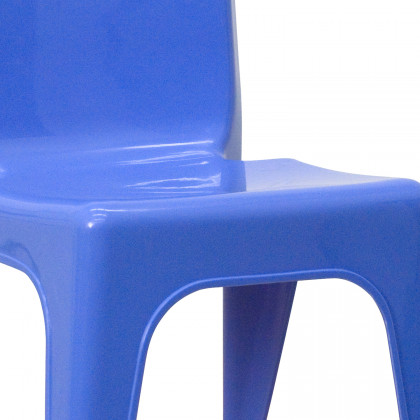 BLNK Whitney Plastic Stackable School Chair 4 Pack - Blue, 11"H Seat