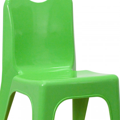 BLNK Whitney Plastic Stackable School Chair 4 Pack - Green, 11"H Seat