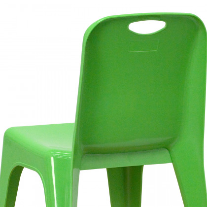 BLNK Whitney Plastic Stackable School Chair 4 Pack - Green, 11"H Seat