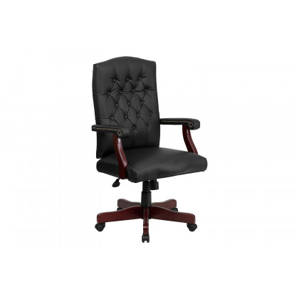 BLNK - Martha Washington LeatherSoft Executive Swivel Office Chair with Arms
