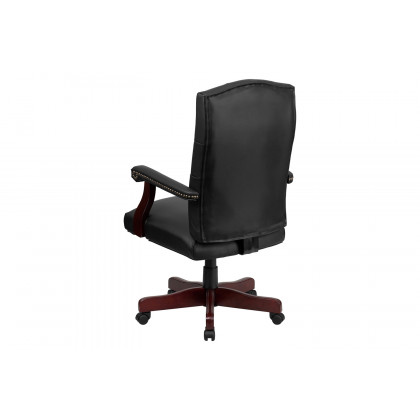 BLNK Martha Washington LeatherSoft Executive Swivel Office Chair with Arms - Black