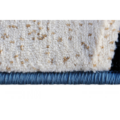 BLNK Coterie Collection Modern Olefin Circular Patterned Indoor Area Rug with Jute Backing - Blue/Beige, 8'W x 11'L