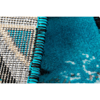 BLNK - Mohave Collection Southwestern Style Oval Olefin Traditional Area Rug with Jute Backing