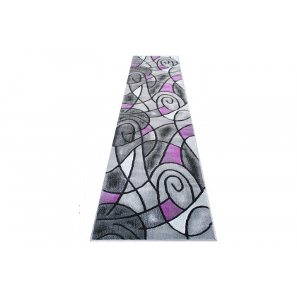 BLNK - Jubilee Collection Abstract Olefin Area Rug in Jute Backing