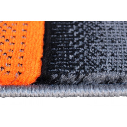 BLNK Elio Collection Olefin Color Blocked Area Rug with Jute Backing - Orange, 5'W x 7'L