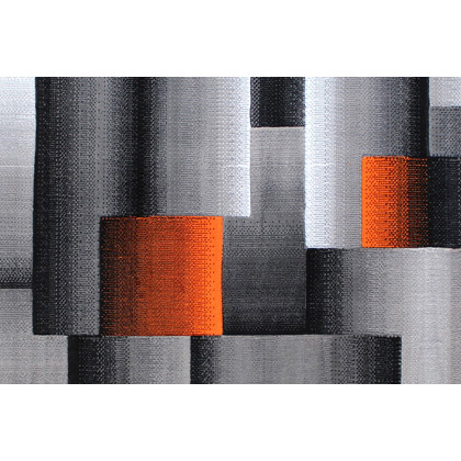 BLNK Elio Collection Olefin Color Blocked Area Rug with Jute Backing - Orange, 5'W x 7'L