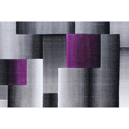 BLNK Elio Collection Olefin Color Blocked Area Rug with Jute Backing - Purple, 6'W x 9'L