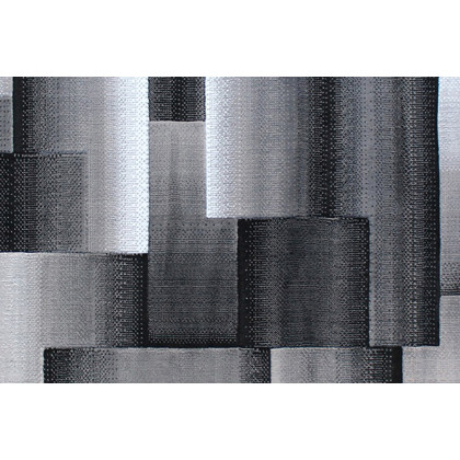 BLNK Elio Collection Olefin Color Blocked Area Rug with Jute Backing - Gray, 8'W x 10'L