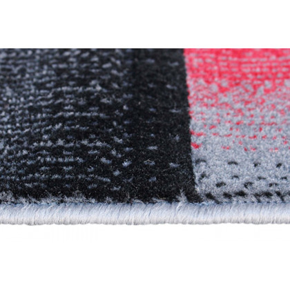 BLNK Elio Collection Olefin Color Blocked Area Rug with Jute Backing - Red, 8'W x 10'L