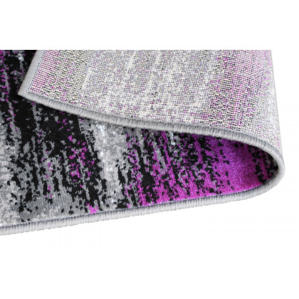 BLNK Rylan Collection Abstract Olefin Scraped Area Rug with Jute Backing - Purple, 2'W x 3'L