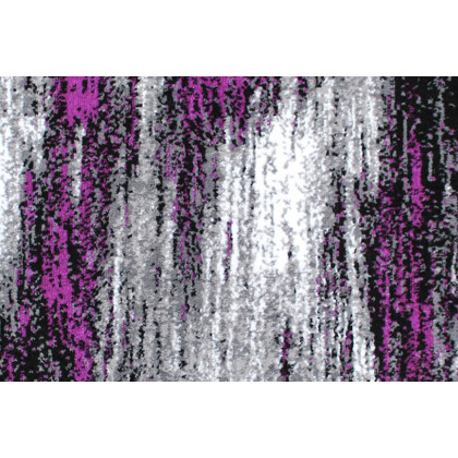 BLNK Rylan Collection Abstract Olefin Scraped Area Rug with Jute Backing - Purple, 2'W x 3'L