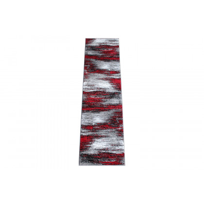 BLNK Rylan Collection Abstract Olefin Area Rug with Jute Backing - Orange, 2'W x 7'L