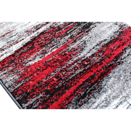 BLNK Rylan Collection Abstract Olefin Area Rug with Jute Backing - Orange, 2'W x 7'L