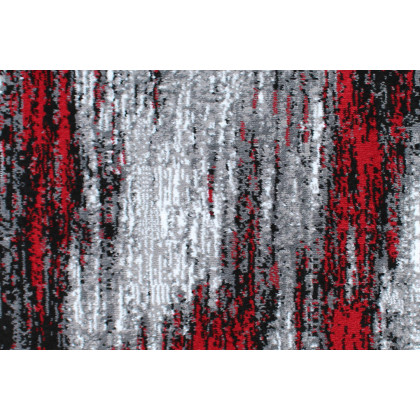 BLNK Rylan Collection Abstract Olefin Area Rug with Jute Backing - Orange, 2'W x 7'L