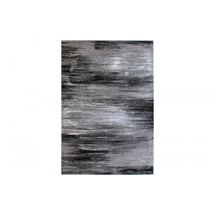BLNK Rylan Collection Olefin Scraped Design Area Rug with Jute Backing - Gray, 5'W x 7'L