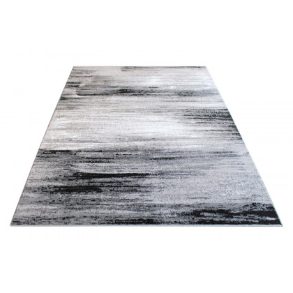 BLNK Rylan Collection Olefin Scraped Design Area Rug with Jute Backing - Gray, 5'W x 7'L