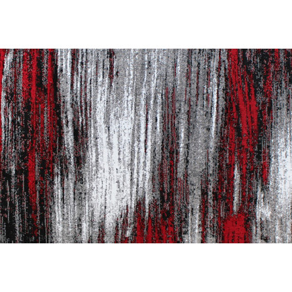BLNK Rylan Collection Olefin Scraped Design Area Rug with Jute Backing - Red, 6'W x 9'L