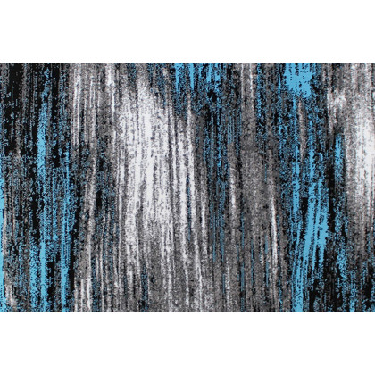 BLNK Rylan Collection Olefin Scraped Design Area Rug with Jute Backing - Blue, 8'W x 10'L