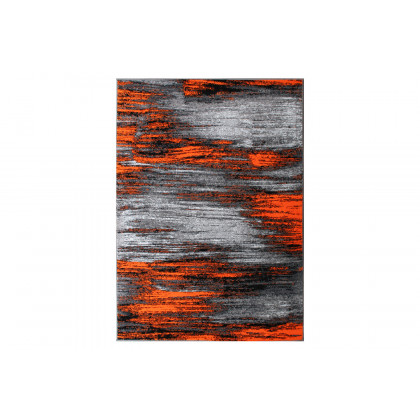 BLNK Rylan Collection Olefin Scraped Design Area Rug with Jute Backing - Orange, 8'W x 10'L
