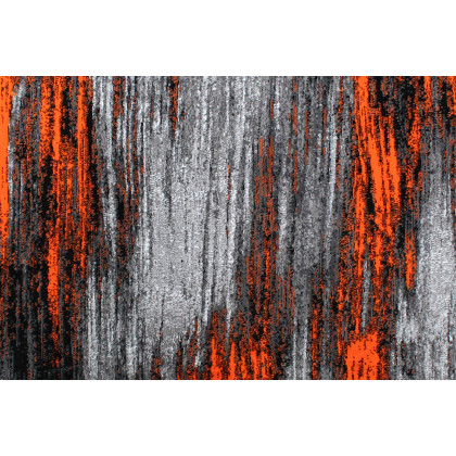 BLNK Rylan Collection Olefin Scraped Design Area Rug with Jute Backing - Orange, 8'W x 10'L