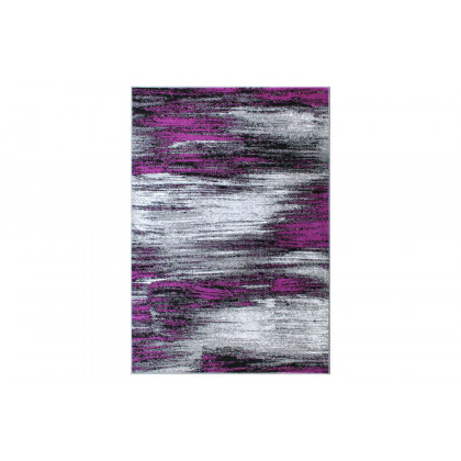 BLNK Rylan Collection Olefin Scraped Design Area Rug with Jute Backing - Purple, 8'W x 10'L