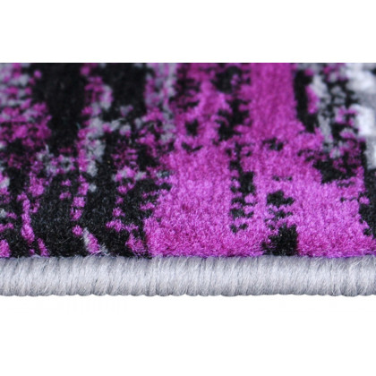 BLNK Rylan Collection Olefin Scraped Design Area Rug with Jute Backing - Purple, 8'W x 10'L