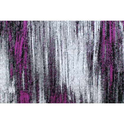 BLNK Rylan Collection Olefin Scraped Design Area Rug with Jute Backing - Purple, 8'W x 10'L