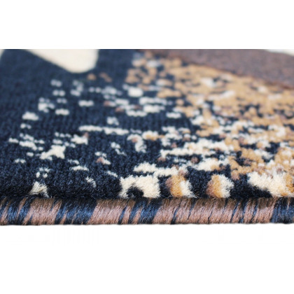 BLNK Mohave Collection Southwestern Style Olefin Traditional Area Rug with Jute Backing - Black, 8'W x 10'L