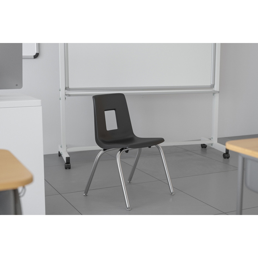 BLNK Mickey Advantage Student Stack School Chair - Black, 14"H